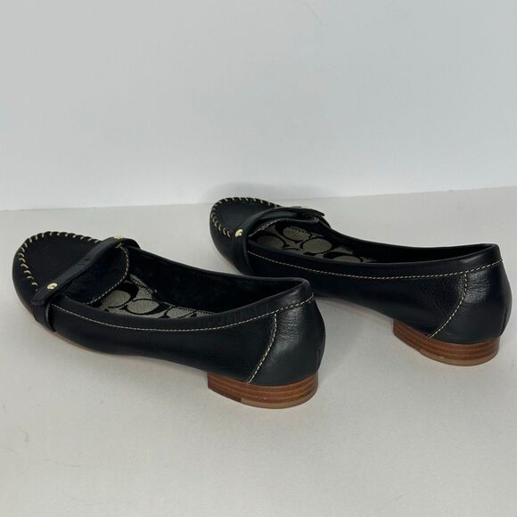 Coach Leather Loafer Flats Black | Women Size 9 - Picture 7 of 9